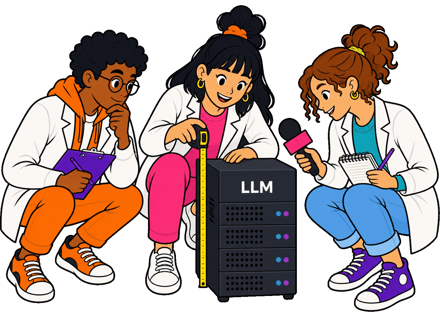 People researching an LLM